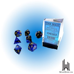 Gemini - Polyhedral 7-Die Set - Black-Blue / Gold